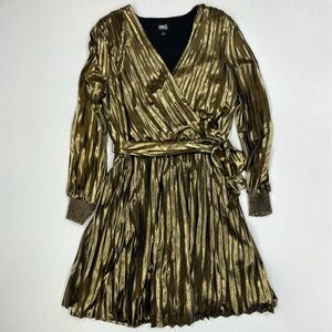 I.N.C. Gold Party Holiday Dress Women’s Size Medium NWOT